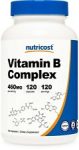 Nutricost Vitamin B Complex 460mg, 120 Capsules With Vitamin C – High Potency