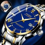 Men’s Watch Waterproof Classic Business Hombre Stainless Steel Quartz Luminous