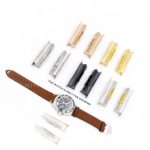 Carlywet 20mm Silver Gold Black Rose Gold Solid Curved End Link For Rolex Submariner Watch Band Rubber Leather