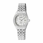 Citizen Women’s Quartz Crystal Accent Bezel Date Calendar 26mm Watch EU6060-55D