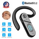 Bone Conduction Bluetooth Wireless Headset Digital Display Single-ear Earphone