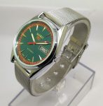 seiko 6309 automatic men steel day date Green dial japan watch working order