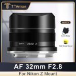 TTArtisan AF 32mm F2.8 Full Frame Auto Focus Prime Fixed Focus Lens for Nikon Z Mount Camera Z6 Z7 Z6II Z7II Zfc Z50 Z9