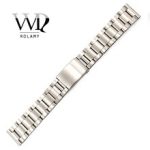 Rolamy Watch Band 17 18 19 20mm Steel Silver Brushed Strap Old Style Oyster Bracelet Straight End Screw Links For Rolex Seiko