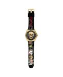 Ed Hardy Men’s Matte Black Silicone Strap Watch 46mm