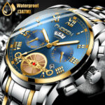 FNGEEN Men’s Watch Relojes De Hombre Stainless Steel Quartz Classic Waterproof