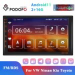 Podofo 2 din Car Radio GPS Android Multimedia Player Universal 7" Audio Navigation For Volkswagen Nissan Hyundai Kia Toyota