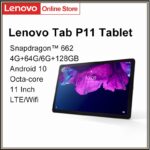 Global Firmware Lenovo Tab P11 Tabelt 11inch 2K Screen Snapdragon Octa Core 4GB or 6GB RAM 64GB or 128GB ROM WIFI Android 10