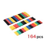 164Pcs Multicolor  Weatherproof Heat Shrink Sleeving Tubing Tube Assortment Kit Electrical Connection Electrical Wire Wrap Cable