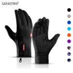 Men’s and women’s touch screen warm gloves for autumn and winter cycling, skiing, outdoor climbing, full finger gloves