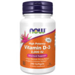 NOW Vitamin D3 2 000 IU High Potency Structural Support 240 Softgels