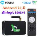 UGOOS X4 Pro TV BOX Android 11 Amlogic S905X4 LPDDR4 4GB RAM 32GB ROM Support AV1 CEC HDR 1000M BT4.0 OTT 4K TVBOX Set top box