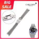 CARLYWET 20 21mm Luxury Stainless Steel Wrist Watch Band Bracelet Jubilee with Oyster Clasp For Rolex GMT Master II DATE JUST