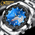 Men Watch Classic Stainless Steel Waterproof Luminous Quartz Business Wristwatch