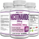 Nicotinamide 500mg + 100mg Resveratrol, Anti-aging NAD Supplement, 120 Capsule