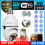 Wireless Light Bulb Camera Outdoor 360° Panoramic 1080P HD WiFi Security Camera