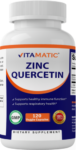 Vitamatic Zinc Quercetin – 120 Vegetarian Capsules – Zinc as Zinc Citrate 30mg &