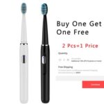 SEAGO Electric Toothbrush Rechargeable buy one get one free Sonic Toothbrush 4 Mode Travel Toothbrush with 3 Brush Head Gift