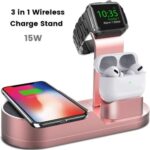 For iPhone 13 12 11 Pro Max 3 in 1 Wireless Fast Charger Charging Stand Station