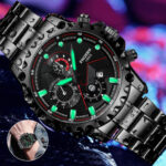 Waterproof Men’s Watch Classic Stainless Steel Quartz Luminous Luxury Wristwatch