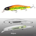 1pcs Fishing Lure Minnow 12.5cm/17.7g Topwater Artificial Bait 3D Eyes Plastic Wobblers Tackle Pesca Far-casting Magnet System