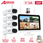 Home Security Camera System 2K WiFi CCTV With 13″Monitor 1TB Wireless 2way Audio