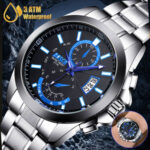 Waterproof Men Luminous Watch Stainless Steel Quartz Business Luxury Wristwatch