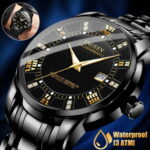 Waterproof Men Watch Stainless Steel Classic Quartz Luminous Business Wristwatch