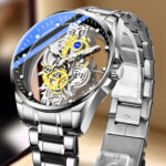 Fashion Men Waterproof Watch Anti-scratch Stainless Steel Quartz Male Wristwatch