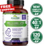 Myo-Inositol + D-Chiro + Vitex 120 Count Optimal 40:1 Inositol Ratio Vegan