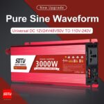 Pure Sine Waveform Universal Inverter DC 12V24V48V60V to 110V-240V LCD Screen Inverter 1600W/2200W/3000W PowerConverter 50/60HZ