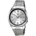 Seiko 5 Automatic Silver Dial Stainless Steel Men’s Watch SNXS73