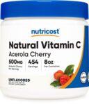 Nutricost Natural Vitamin C, Acerola Cherry Powder 0.5 LB, Gluten Free & Non-GMO