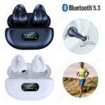 Wireless Earbuds Ear Clip Bone Conduction Headphones Sport Bluetooth 5.3 Headset