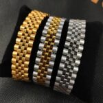 20mm Five Beads Full Solid Watch Strap For Rolex Luxury Series Man Watch Sports Waterproof Steel Bracelet Women Watch Band