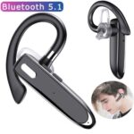 Wireless Bluetooth 5.1 Earpiece Noise Cancelling Trucker Headset Dual Mic Earbud