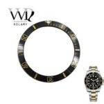 Rolamy Wholesale Replacement Black With Gold Writings Ceramic Bezel 38mm Insert made for Rolex Submariner GMT 40mm 116610 LN