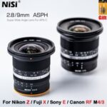 NISI 9mm F2.8 Starburst Lens Ultra Wide Angle APS-C MF Fixed Focus Len for Nikon Z/Fuji X/Sony E/Canon RF M4/3 Mirrorless Camera