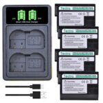 1900mAh EN-EL15 EN-EL15A Battery + LED Dual  Charger for Nikon D600 D610 D750 D800 D810 D850 D7000 D7100 D7200 1 v1