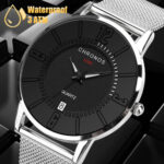 Men’s Watch Waterproof Stainless Steel Quartz Classic Business Wristwatch Gift