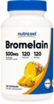 Nutricost Bromelain 500mg, 120 Vegetarian Capsules