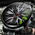 Waterproof Men Quartz Watch Custom Car Wheel Rim Hub Sport Stainless Wristwatch