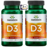 2 Pack Vitamin D-3, 500 Caps (2×250) 2 BOTTLES Higher Potency 2000 IU, D3 Bone D