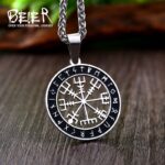 Beier 316L stainless steel Nordic Viking Symbol Wolf Men’s Pendant Necklace Vintage Amulet High Quality Jewelry ZP002