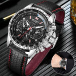 MEGIR Men’s Stainless Steel Analog Waterproof Sports Quartz Military Wrist Watch