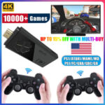 Wireless HDMI TV Game Stick Console Built-in 10000 Games+2x Wireless Gamepad HOT