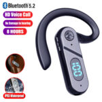 Wireless Bluetooth 5.2 Earphone Headset Driving Trucker Earbud Noise Cancelling