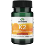 Swanson Herbal Supplements Vitamin K2 – Natural 100 mcg Softgel 30ct