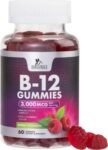 Vitamin B12 Gummies 3000mcg, Extra Strength B-12 Energy  – Raspberry flavor