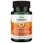 Swanson Vitamin D Complex with Vitamins D-2 and D-3 50 Mcg 60 Veggie Capsules